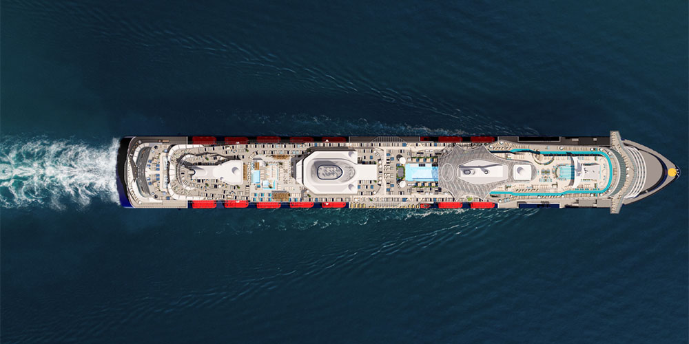 Mein Schiff Relax von oben